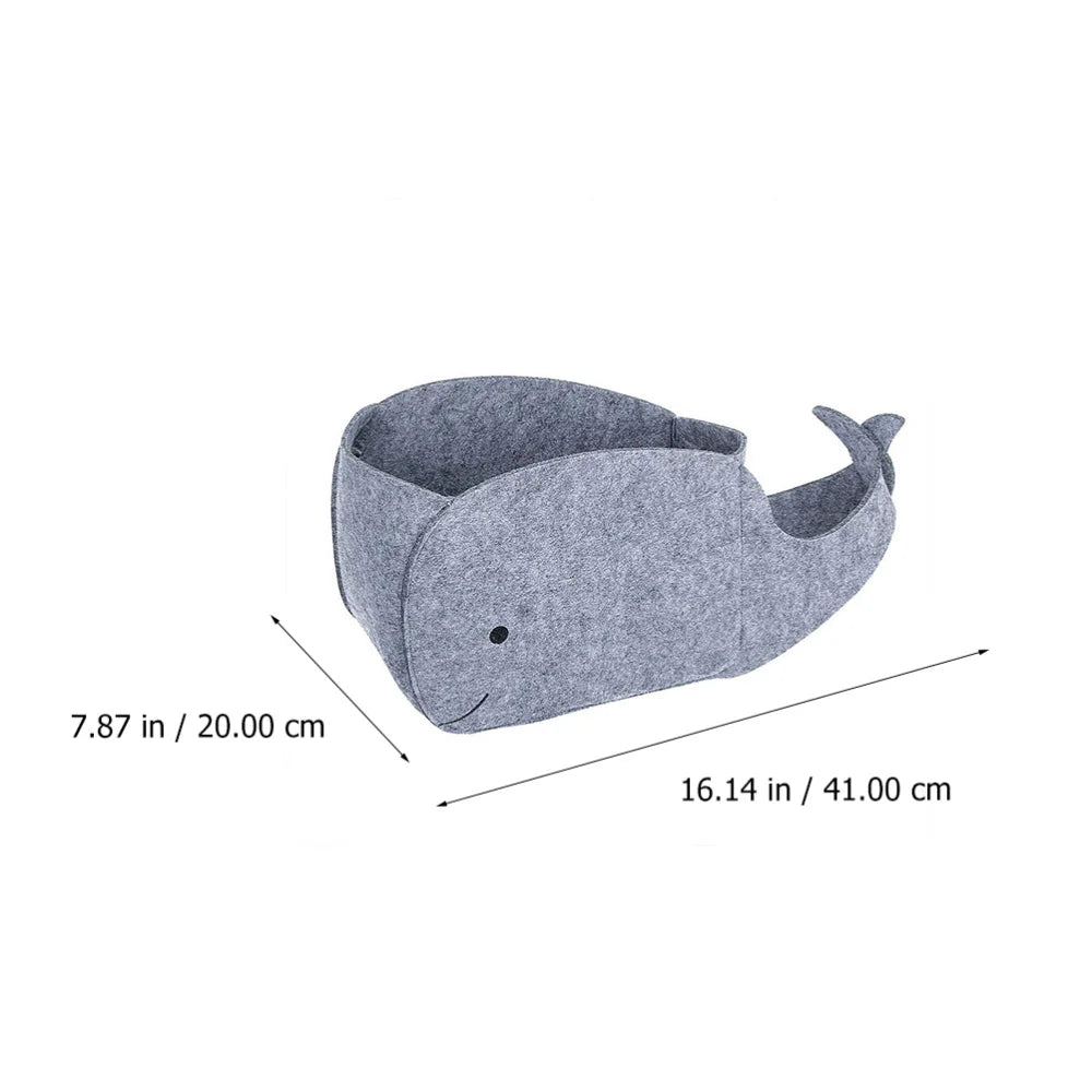 Storage Basket Bin Felt Foldable Whale Fabric Organizer Bins Shaped Toy Baby Home Laundry Collapsible Baskets Sundries Shelf