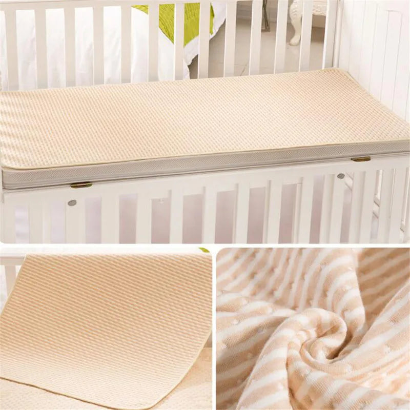 Organic Colored Cotton Waterproof Eva Layer Baby Changing Mat Cover Baby Waterproof Changing Urine Pad Bed Sheets Diapers