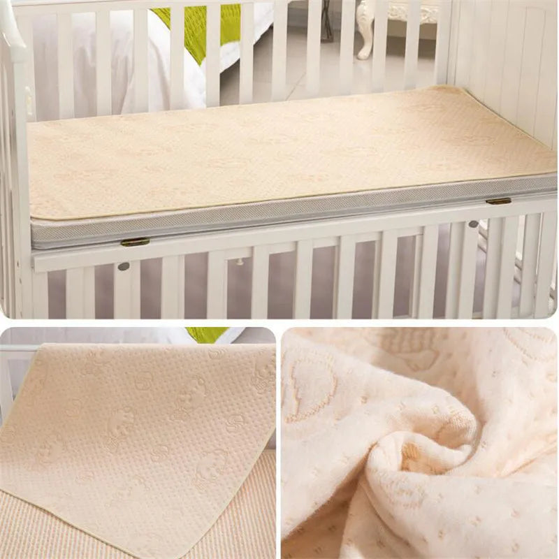 Organic Colored Cotton Waterproof Eva Layer Baby Changing Mat Cover Baby Waterproof Changing Urine Pad Bed Sheets Diapers