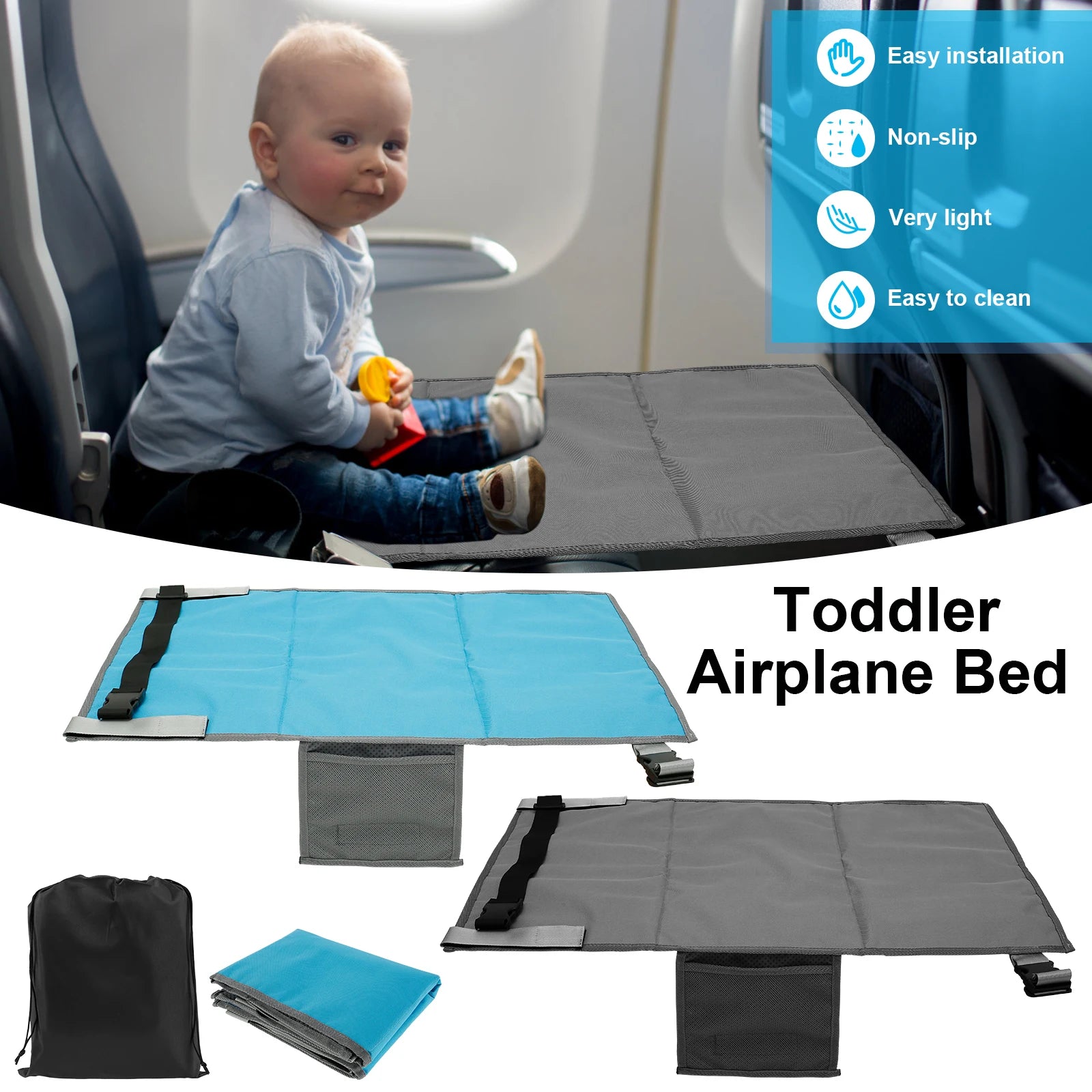 Portable Kids Travel Airplane Bed