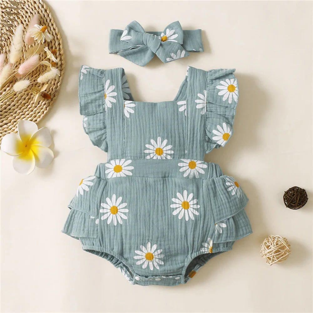 Baby Girl Sleeveless Summer Jumpsuit