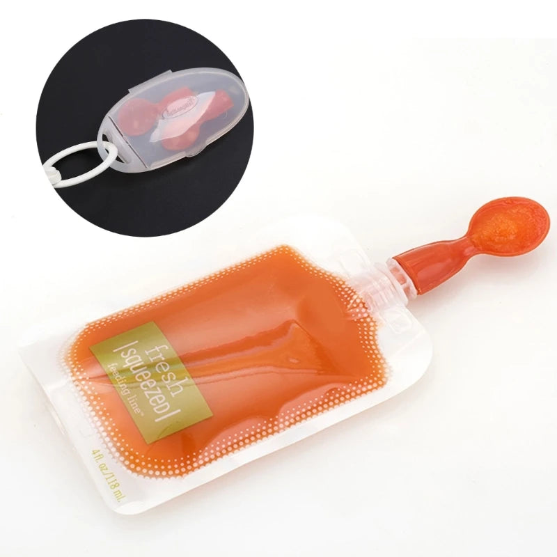 2 Pcs/Bag Baby Spoon  Preservation Packaging Bag Sealing Device Child Feeding Device Kitchen Dispensing Bag Supplies Dropship