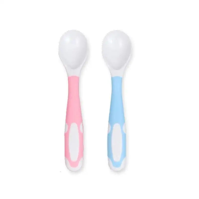 Baby Fruit Scraping Mud Spoon Double Head Silicone Stainless Steel Children Utensil Toddler Infant Food Eating Feeding Tableware