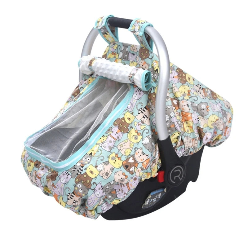 Baby Car  Cover Stroller Mosquito Cover Baby Safety  Cover Sun Protective Print Cover for Carrycots Travel Gear