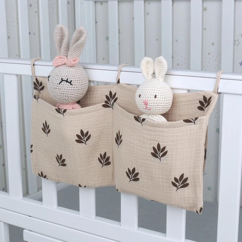 New Portable Baby Crib Storage Bag Multifunctional Newborn Bed Headboard Organizer For Kids Baby Bedding Diaper Bag