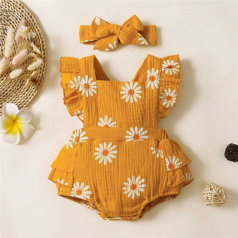 Baby Girl Sleeveless Summer Jumpsuit