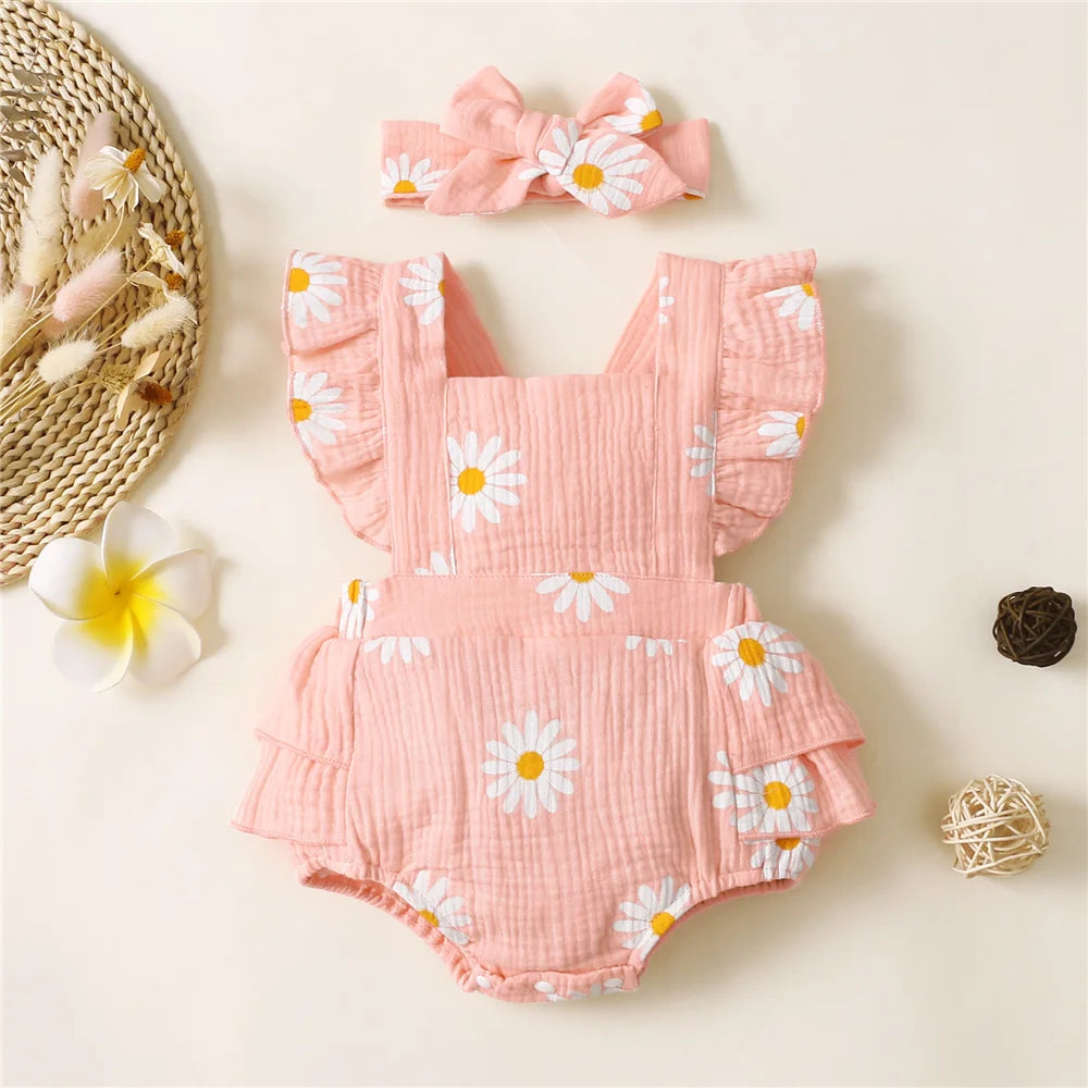 Baby Girl Sleeveless Summer Jumpsuit